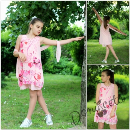 Summer children's white dress with Soy Luna