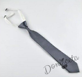 Вратовръзка в цвят сиво за момче 1