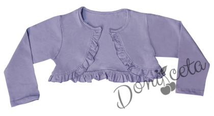 Children's cotton bolero in light purple for girl