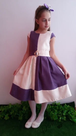 Girls dress with bolero in purple