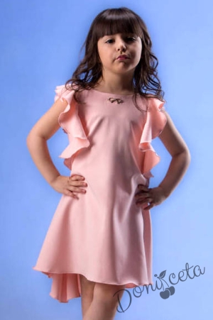 Лятна детска рокля в розово Контраст