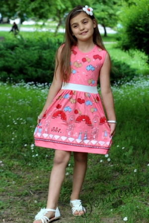 Summer children's dress in pink
