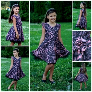 Official children's dress with flowers