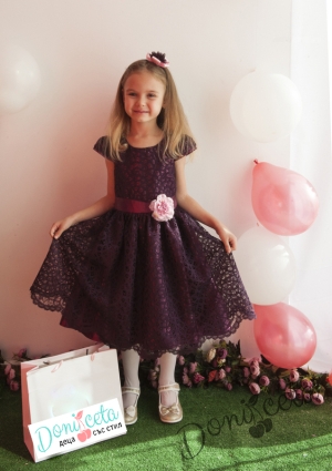 Официална детска рокля в лилаво 278Л