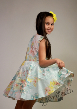 Официална или ежедневна детска рокля на цветя клош Кари   3