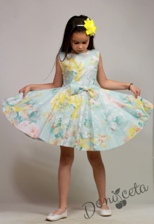 Официална или ежедневна детска рокля на цветя клош Кари   4