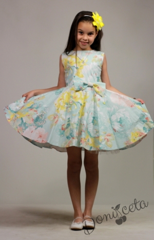 Официална или ежедневна детска рокля на цветя клош Кари   5