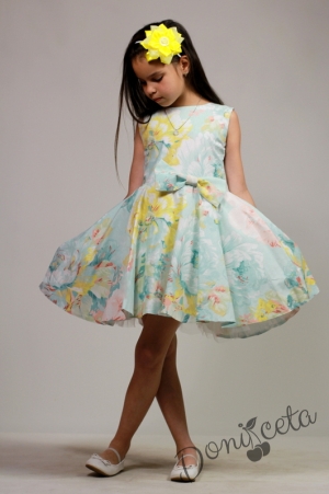 Официална или ежедневна детска рокля на цветя клош Кари  8