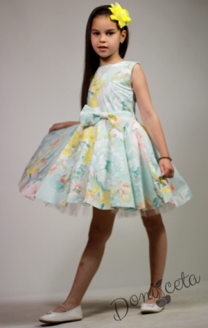 Официална или ежедневна детска рокля на цветя клош Кари   11