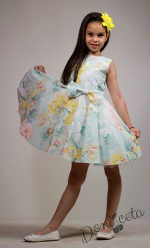 Официална или ежедневна детска рокля на цветя клош Кари   12