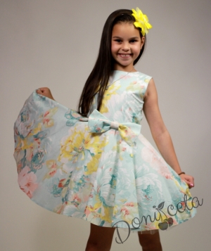 Официална или ежедневна детска рокля на цветя клош Кари   13