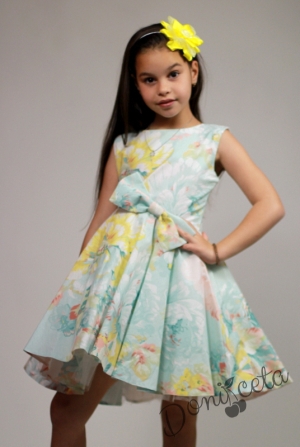 Официална или ежедневна детска рокля на цветя клош Кари   14