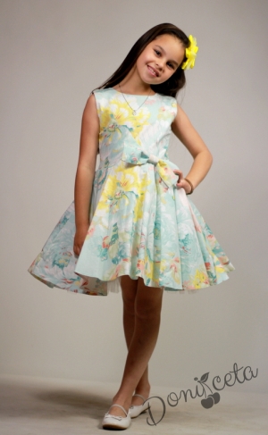 Официална или ежедневна детска рокля на цветя клош Кари   15