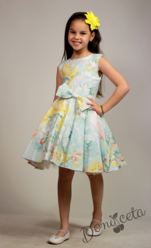 Официална или ежедневна детска рокля на цветя клош Кари   16