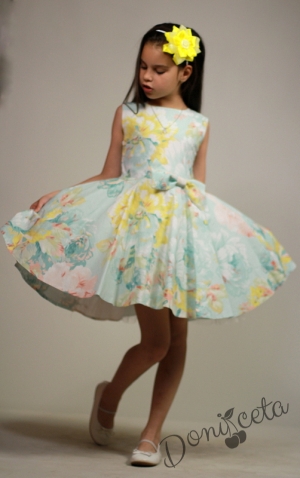 Официална или ежедневна детска рокля на цветя клош Кари   18