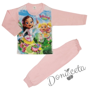Детска пижама с дълъг ръкав в розово с Масленка