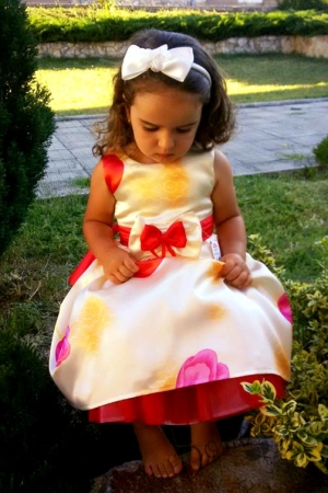 Официална бебешка/детска рокля на цветя