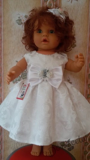 Официална детска/бебешка рокля в екрю за шаферка или кръщене
