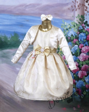 Официална детска рокля в златисто в златно Захаринка
