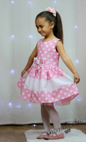 Детска рокля в розово без ръкав