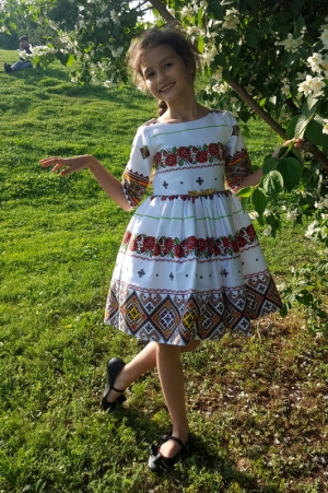 Детска рокля с фолклорни/етно мотиви тип народна  носия 876421