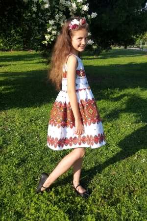 Детска рокля без ръкав с фолклорни/етно мотиви тип народна  носия 812344