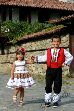 Детска рокля с фолклорни/етно мотиви тип народна носия 876429