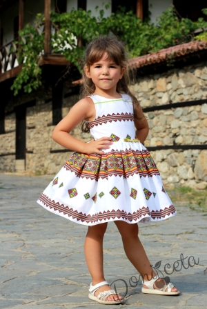 Детска рокля с фолклорни/етно мотиви тип народна носия 876429