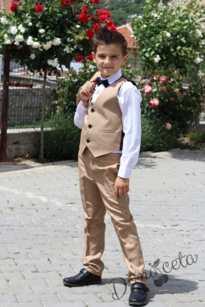 Официален детски костюм за момче от 5 части със сако 5883497