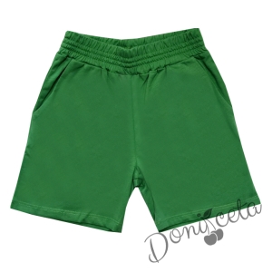 Къси панталони в зелено за момче