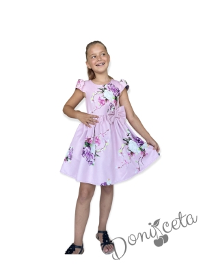 Официална детска рокля на цветя в розово 674533