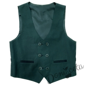 Official children's vest for boy in dark green