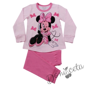 Детска пижама за момиче в розово с Мини Маус
