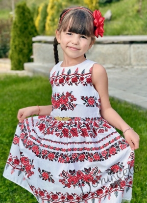 Детска рокля без ръкав с фолклорни/етно мотиви тип носия 8123494