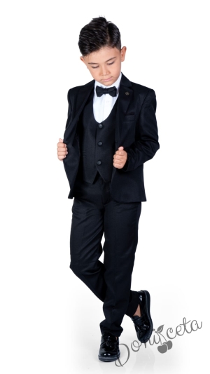 Официален костюм за момче със сако в черно 1