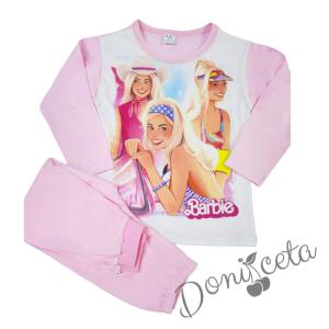 Детска пижама в розово с Барби 1