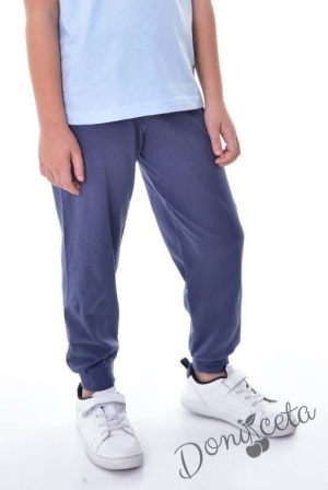 Комплект за момче от тениска и панталон в синьо SURE 3