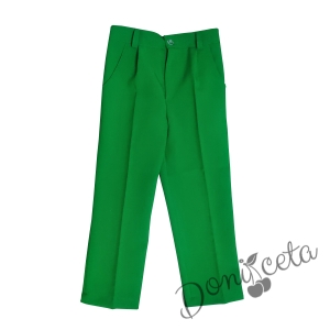 Официален панталон в зелено за момче 1