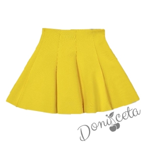 Комплект от пола в жълто и риза Contrast с жълта панделка 3