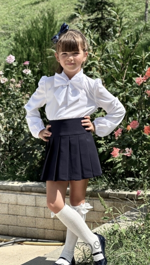 Set of a skirt and a jacket in red