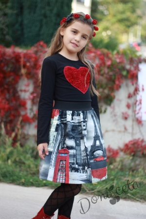 Children's long sleeve t-shirt with red heart